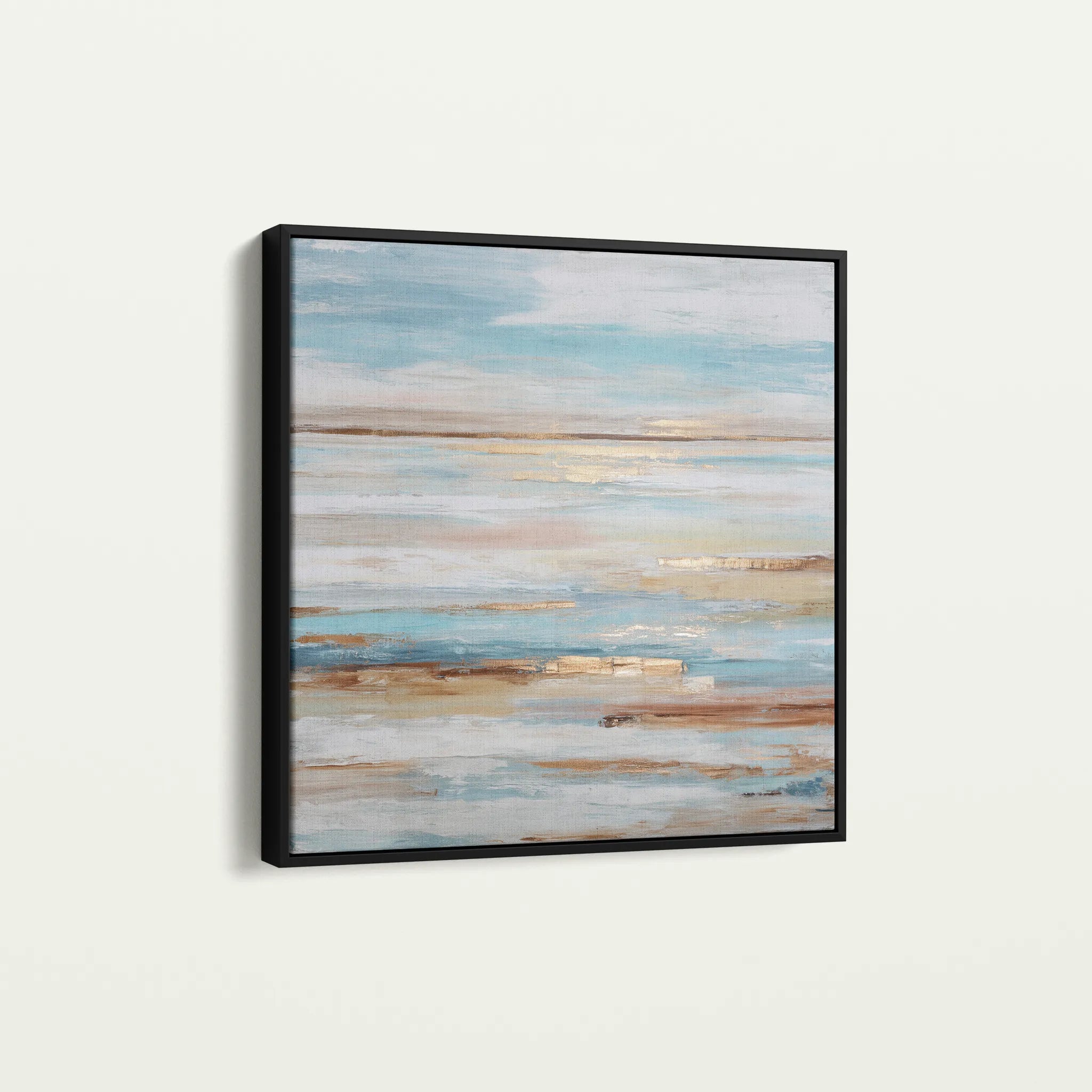 Abstract 1207 Canvas Art 16" x 16" / 40 x 40 cm / Black
