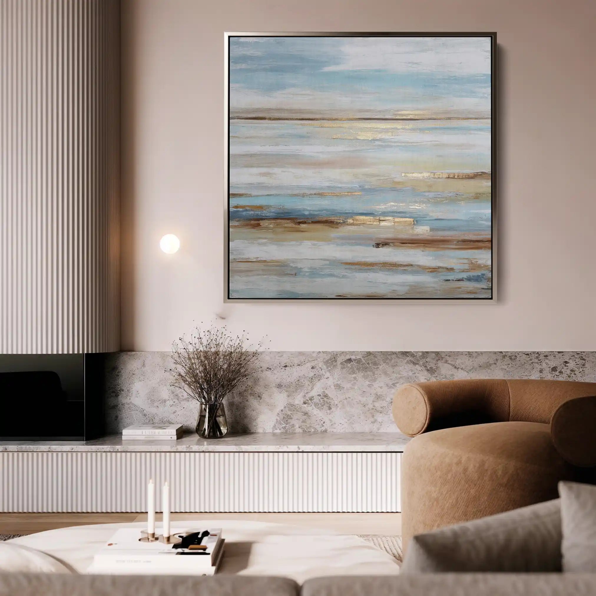 Abstract 1207 Canvas Art 60 x 60 cm / Black