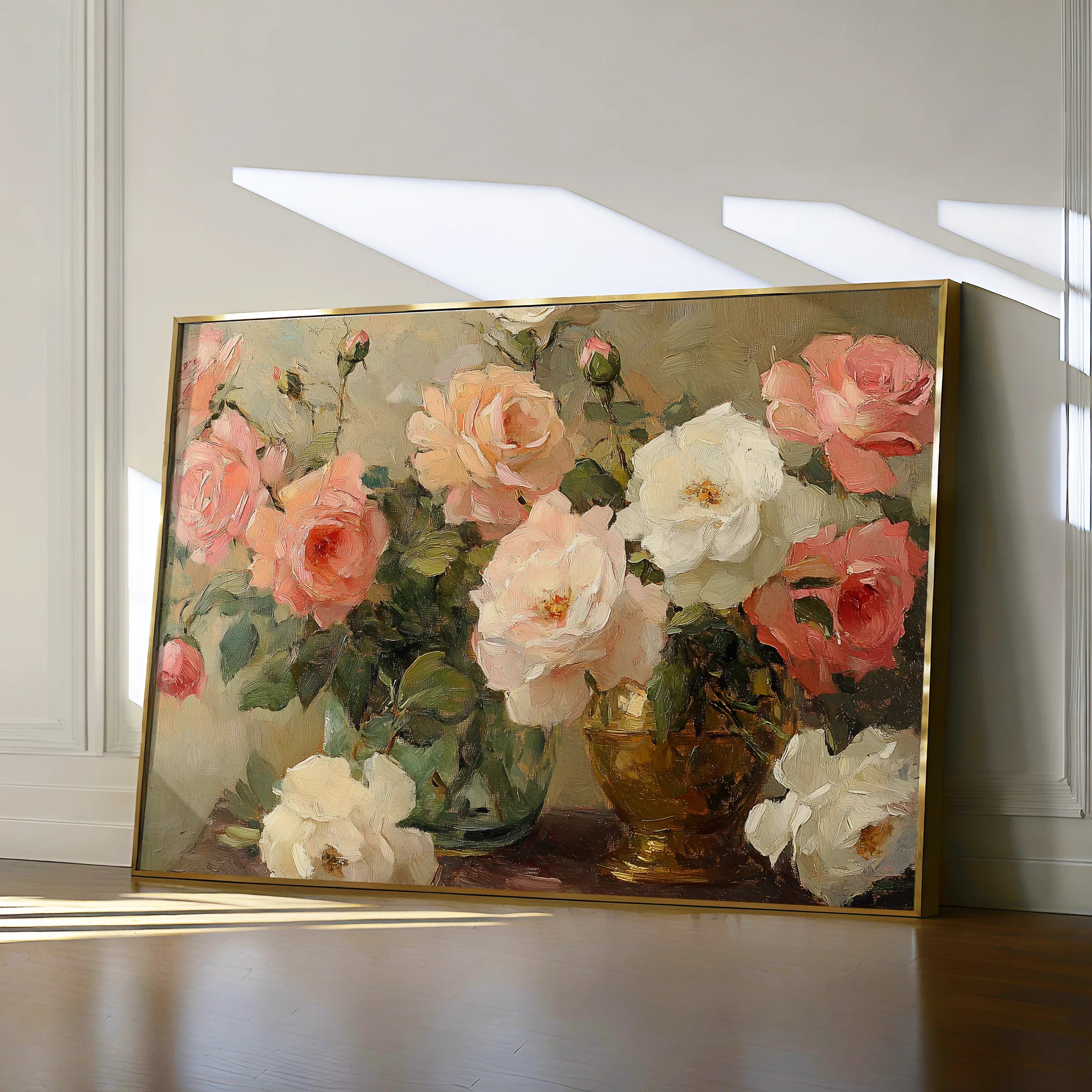 Floral 1207 Canvas Art 18" x 24" / 45 x 60 cm / Black