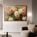 Floral 1207 Canvas Art 18" x 24" / 45 x 60 cm / Black