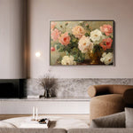 Floral 1207 Canvas Art 60 x 40 cm / Black