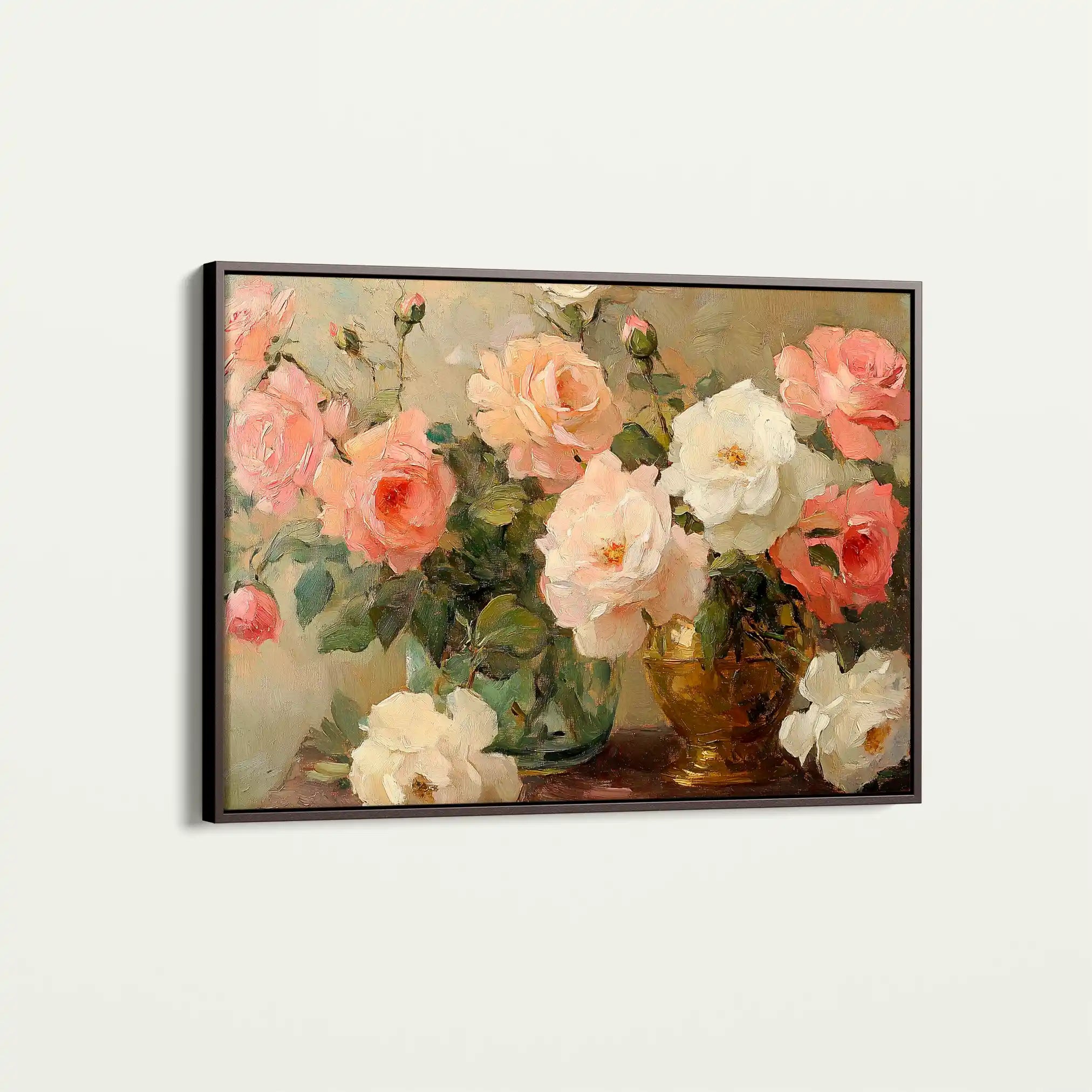 Floral 1207 Canvas Art 60 x 40 cm / Black