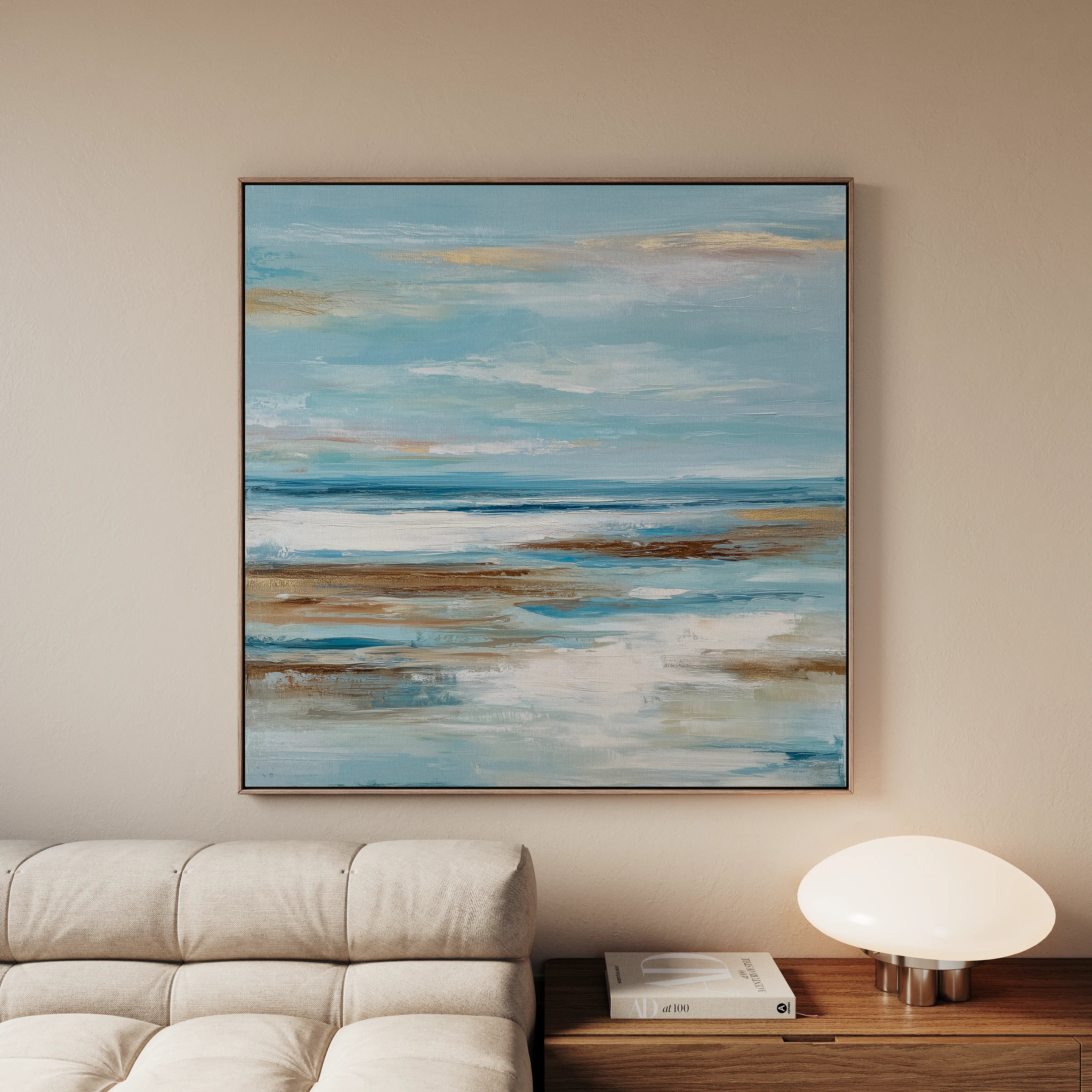 Abstract 1208 Canvas Art 16" x 16" / 40 x 40 cm / Black