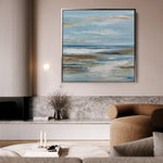 Abstract 1208 Canvas Art 16" x 16" / 40 x 40 cm / Black