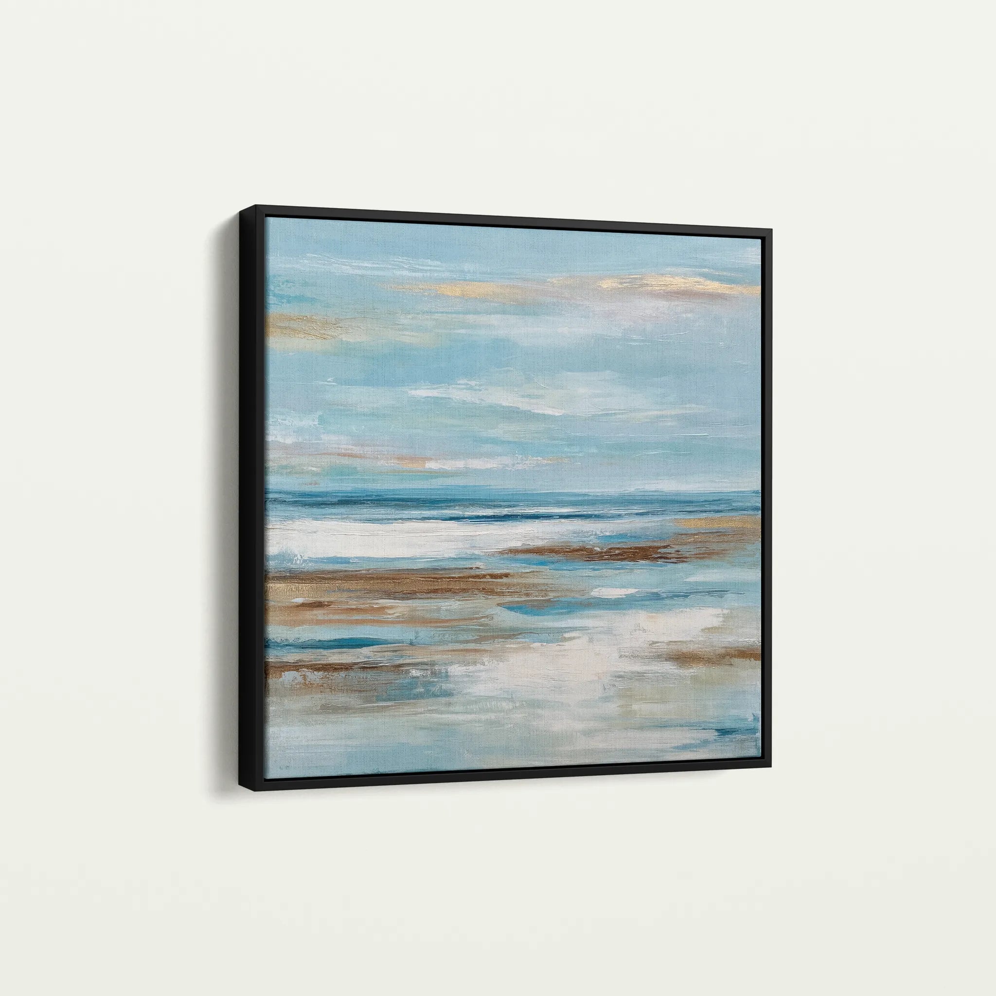 Abstract 1208 Canvas Art 16" x 16" / 40 x 40 cm / Black
