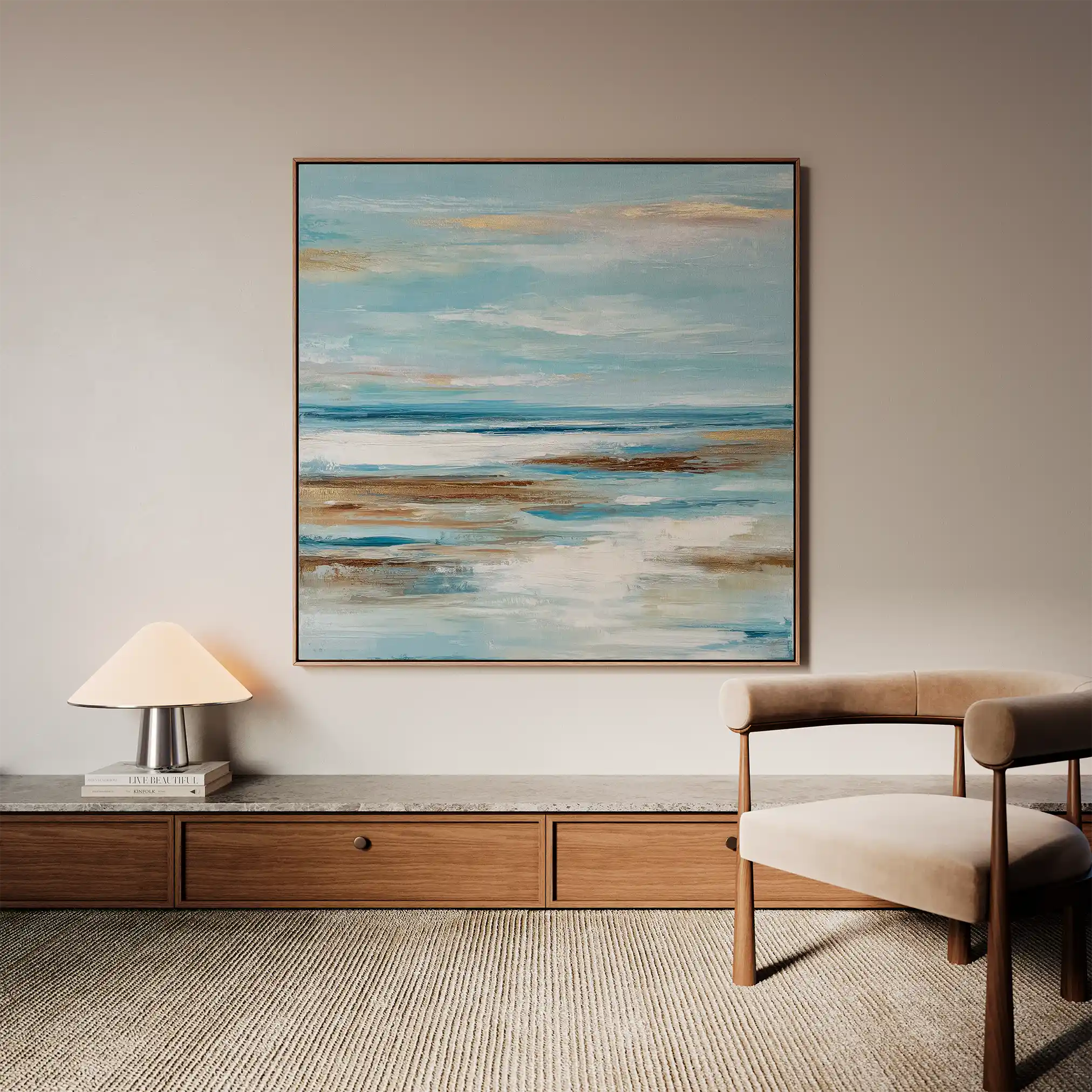 Abstract 1208 Canvas Art 60 x 60 cm / Black