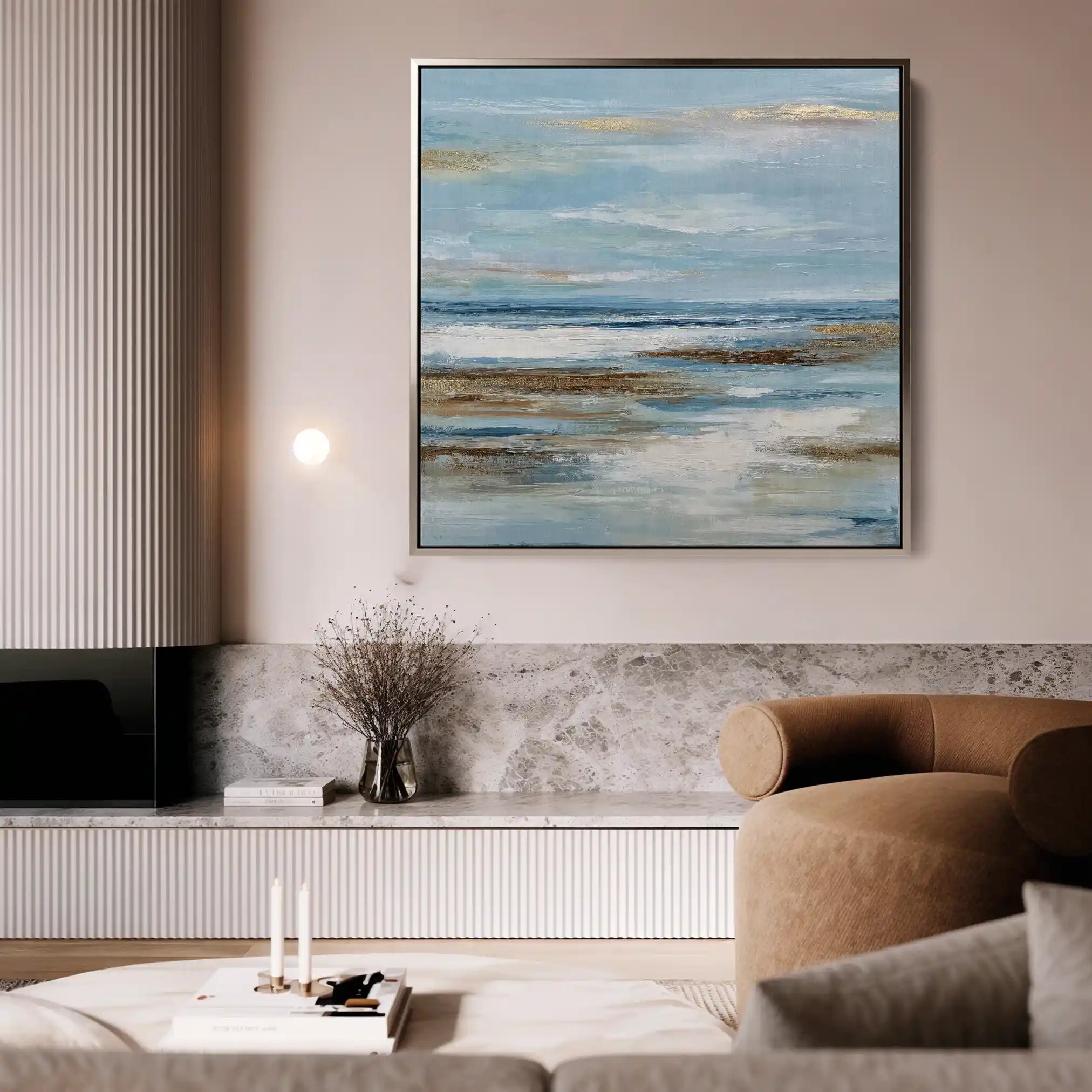 Abstract 1208 Canvas Art 60 x 60 cm / Black