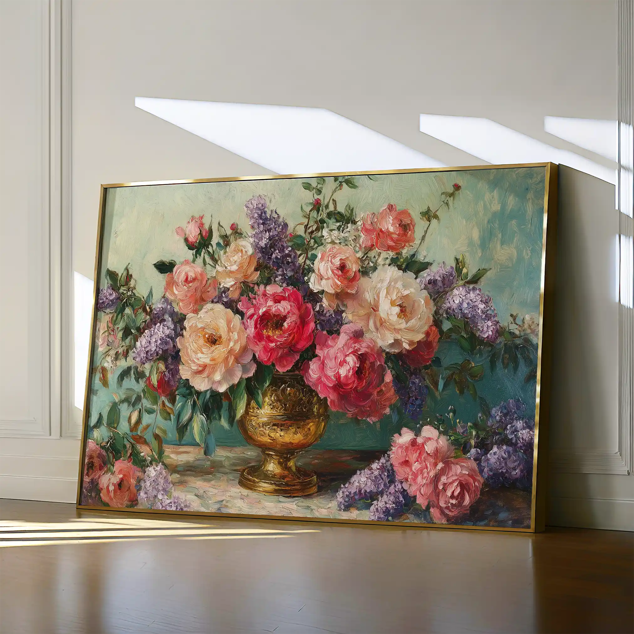 Floral 1208 Canvas Art 60 x 40 cm / Black