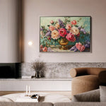Floral 1208 Canvas Art 60 x 40 cm / Black