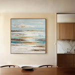 Abstract 1209 Canvas Art 16" x 16" / 40 x 40 cm / Black