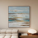 Abstract 1209 Canvas Art 16" x 16" / 40 x 40 cm / Black