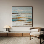 Abstract 1209 Canvas Art 16" x 16" / 40 x 40 cm / Black