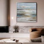 Abstract 1209 Canvas Art 16" x 16" / 40 x 40 cm / Black