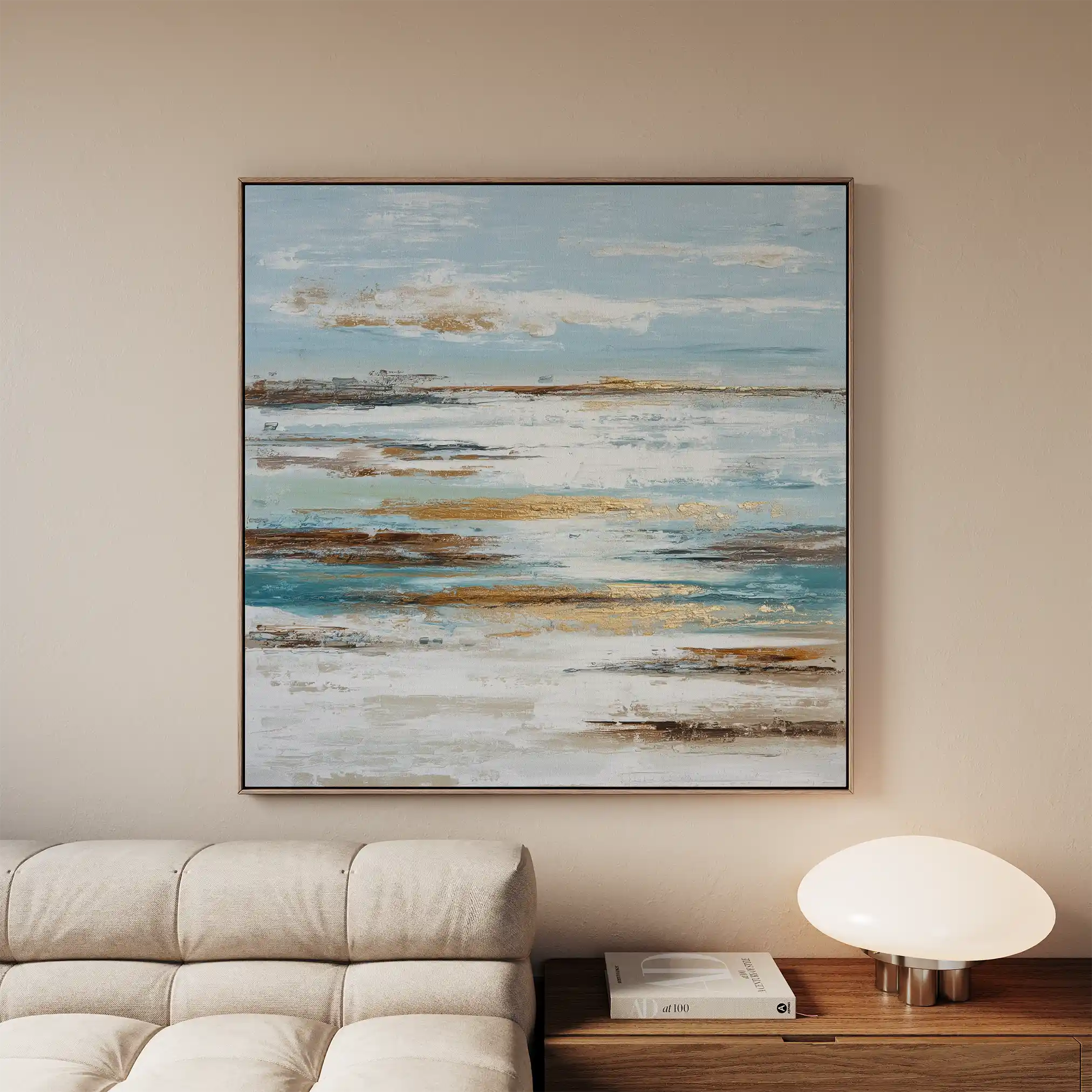 Abstract 1209 Canvas Art 60 x 60 cm / Black