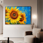 Floral 1209 Canvas Art 18" x 24" / 45 x 60 cm / Black