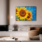 Floral 1209 Canvas Art 18" x 24" / 45 x 60 cm / Black