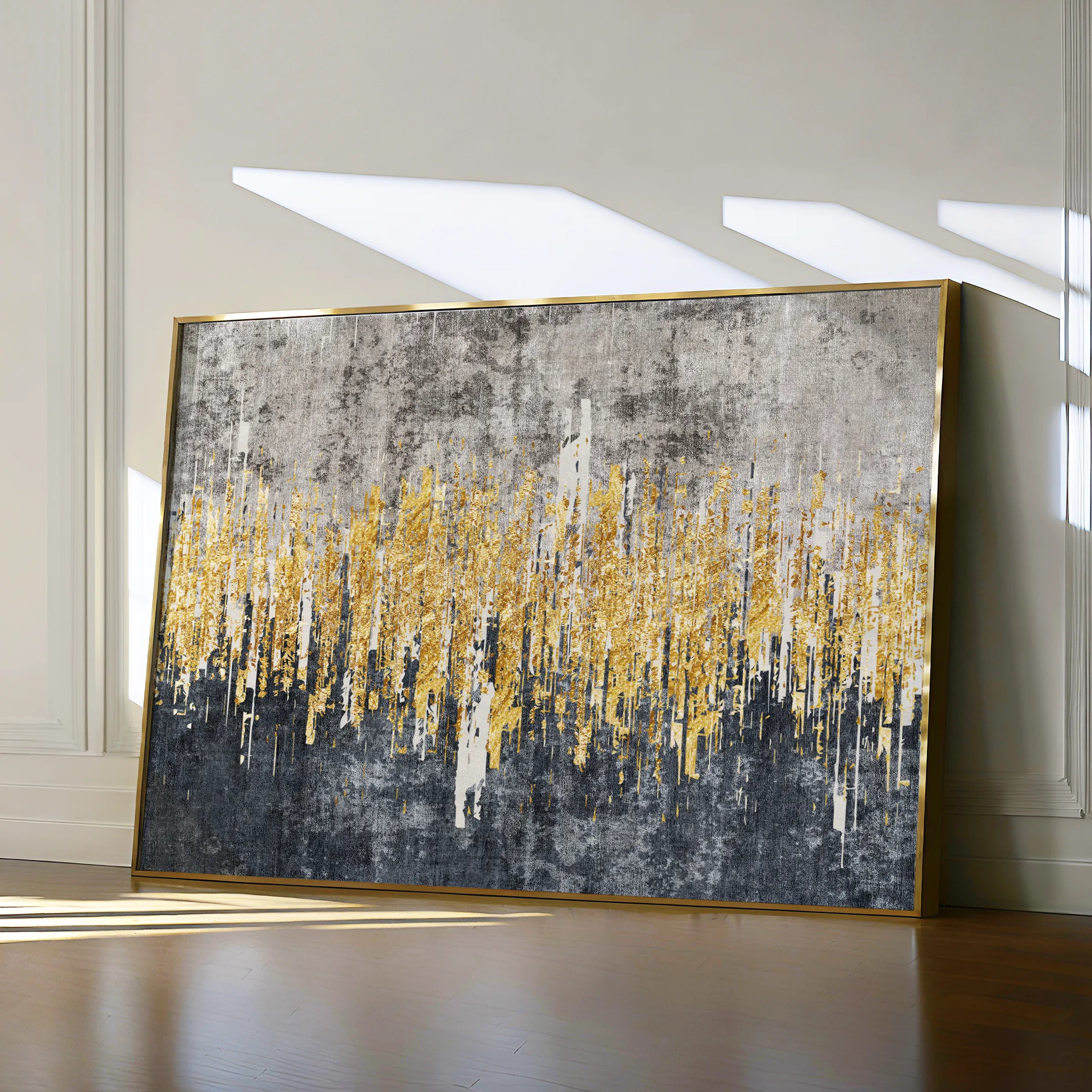 Abstract 121 Canvas Art 18" x 24" / 45 x 60 cm / Black