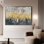 Abstract 121 Canvas Art 18" x 24" / 45 x 60 cm / Black