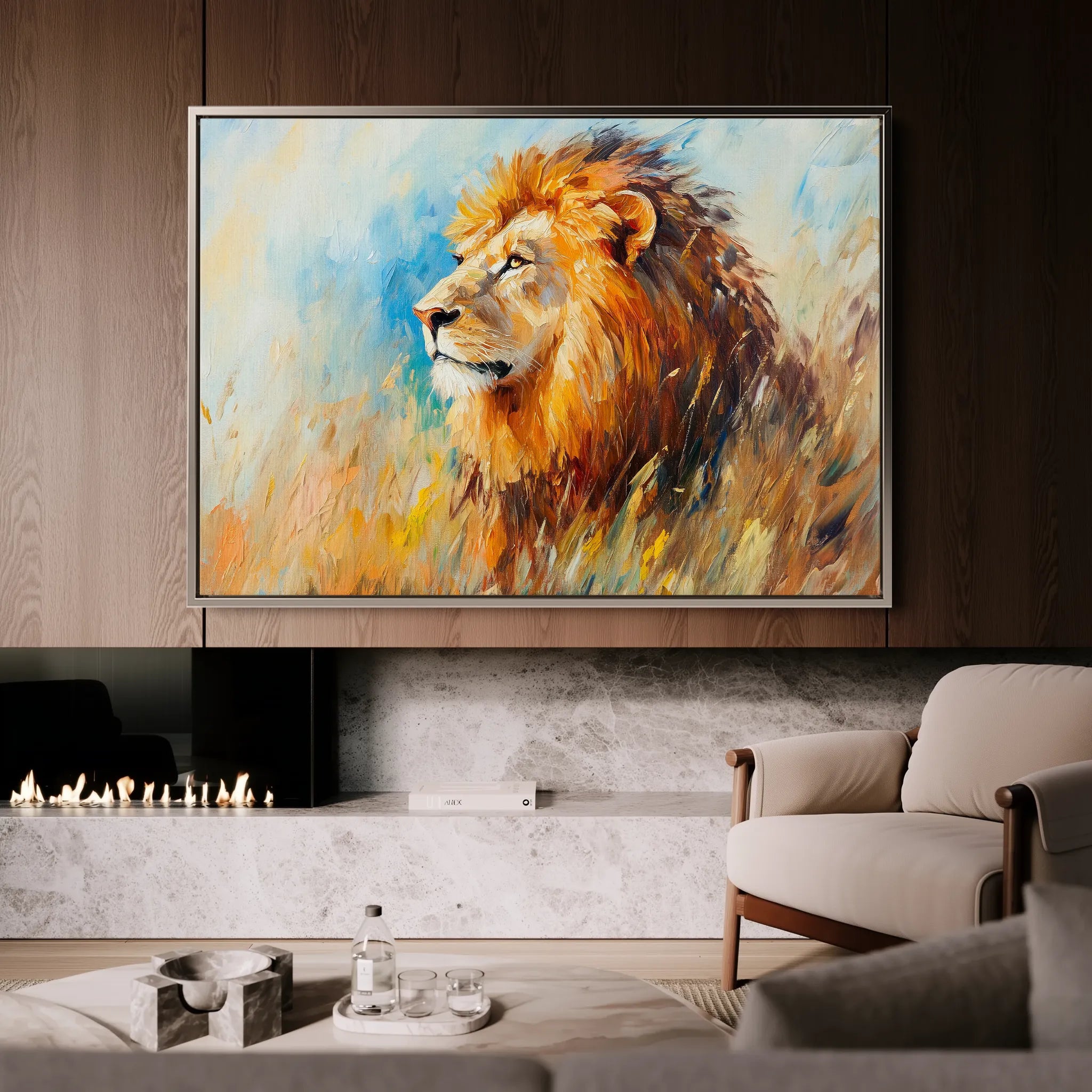Animals 121 Canvas Art 18" x 24" / 45 x 60 cm / Black