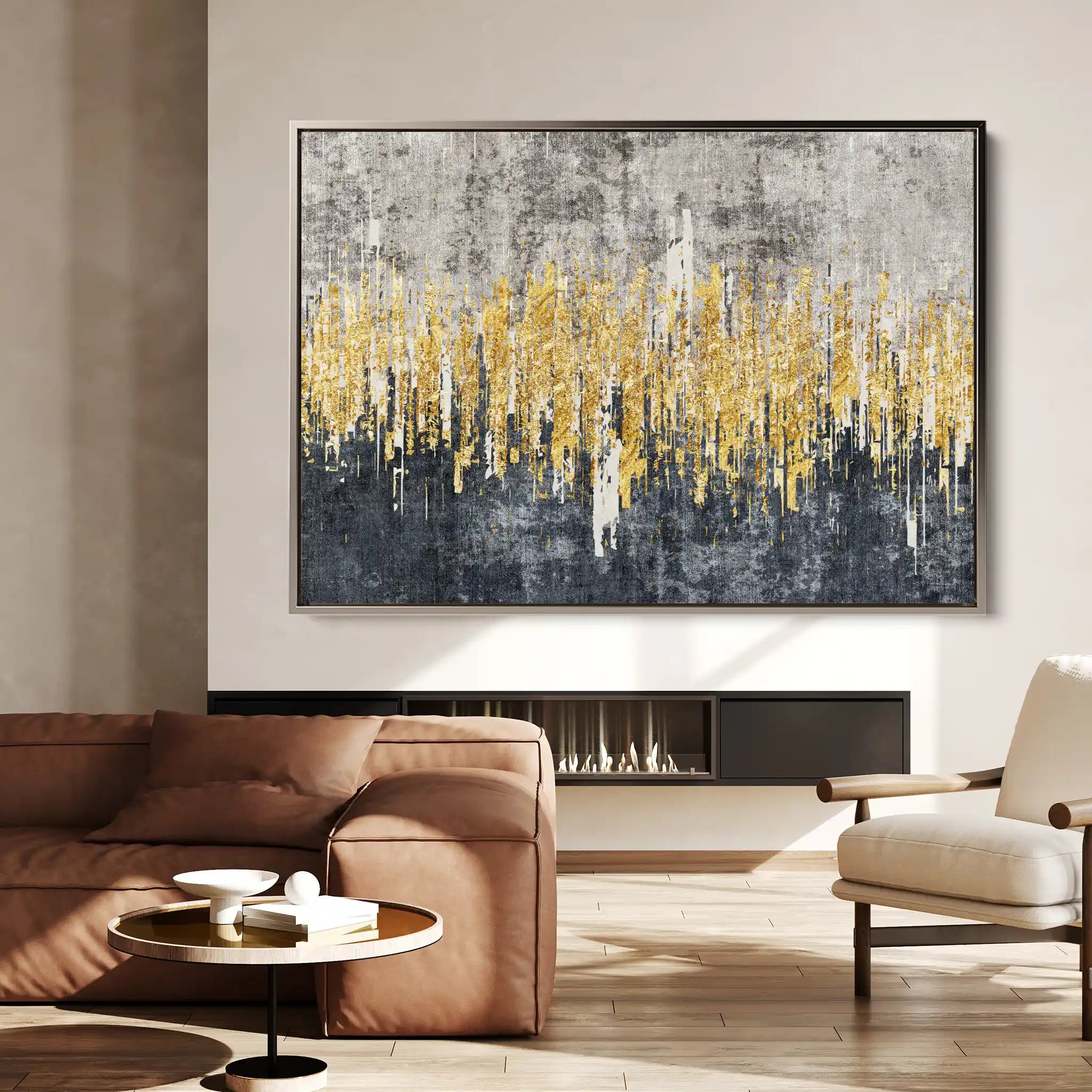 Abstract 121 Canvas Art 60 x 40 cm / Black