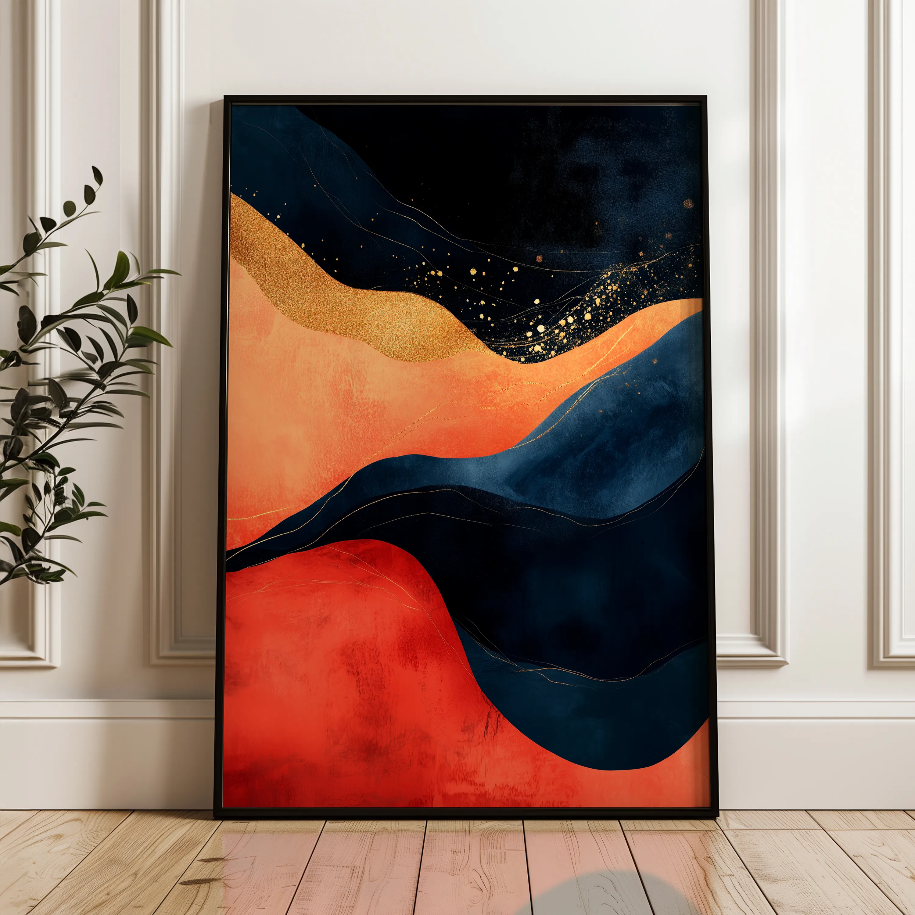 Boho 121 Canvas Art 18" x 24" / 45 x 60 cm / Black