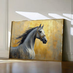 Horses 121 Canvas Art 18" x 24" / 45 x 60 cm / Black