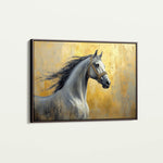Horses 121 Canvas Art 18" x 24" / 45 x 60 cm / Black