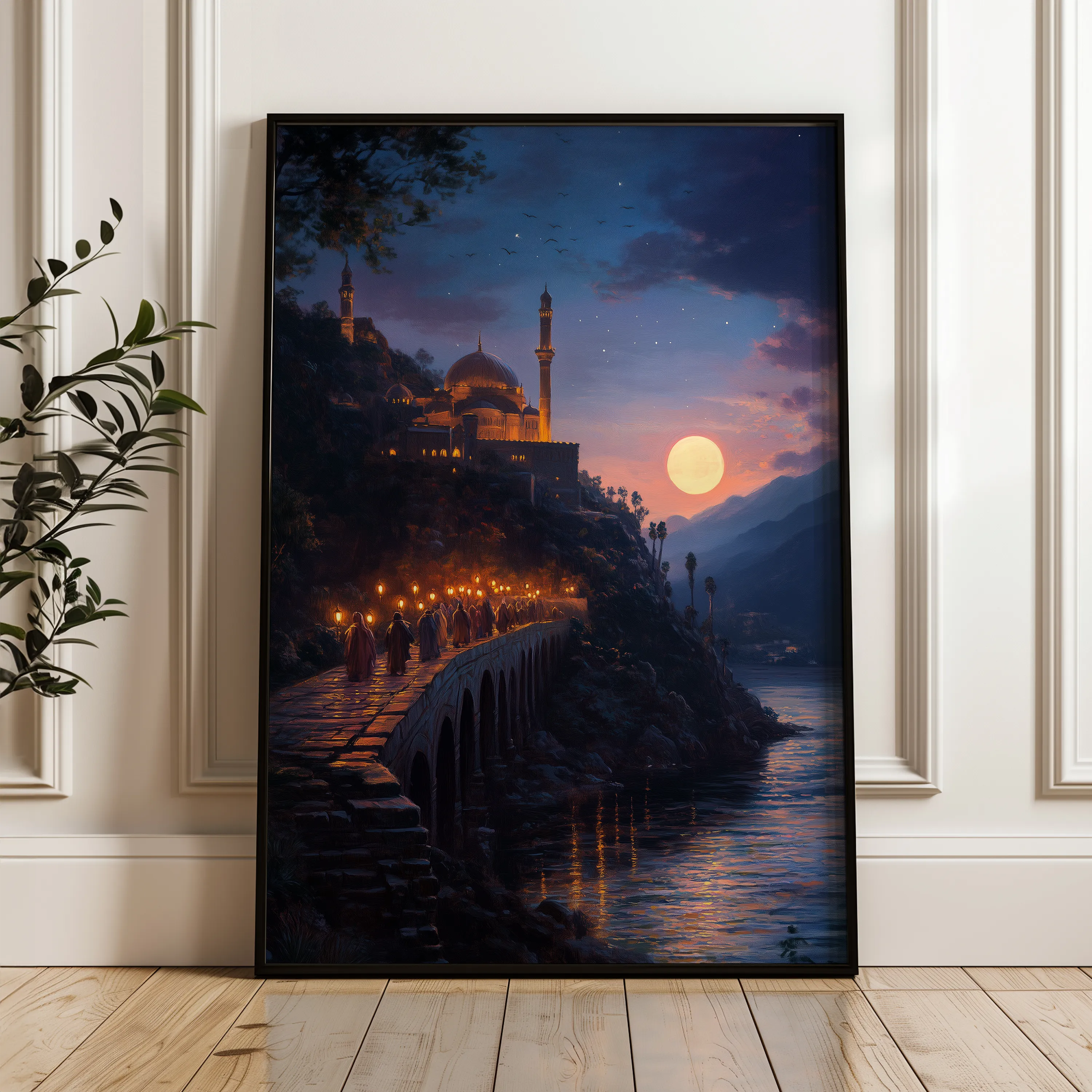 Orientalist 121 Canvas Art 18" x 24" / 45 x 60 cm / Black