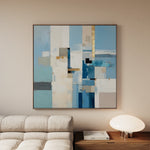 Abstract 1210 Canvas Art 16" x 16" / 40 x 40 cm / Black