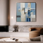 Abstract 1210 Canvas Art 16" x 16" / 40 x 40 cm / Black