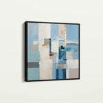 Abstract 1210 Canvas Art 16" x 16" / 40 x 40 cm / Black