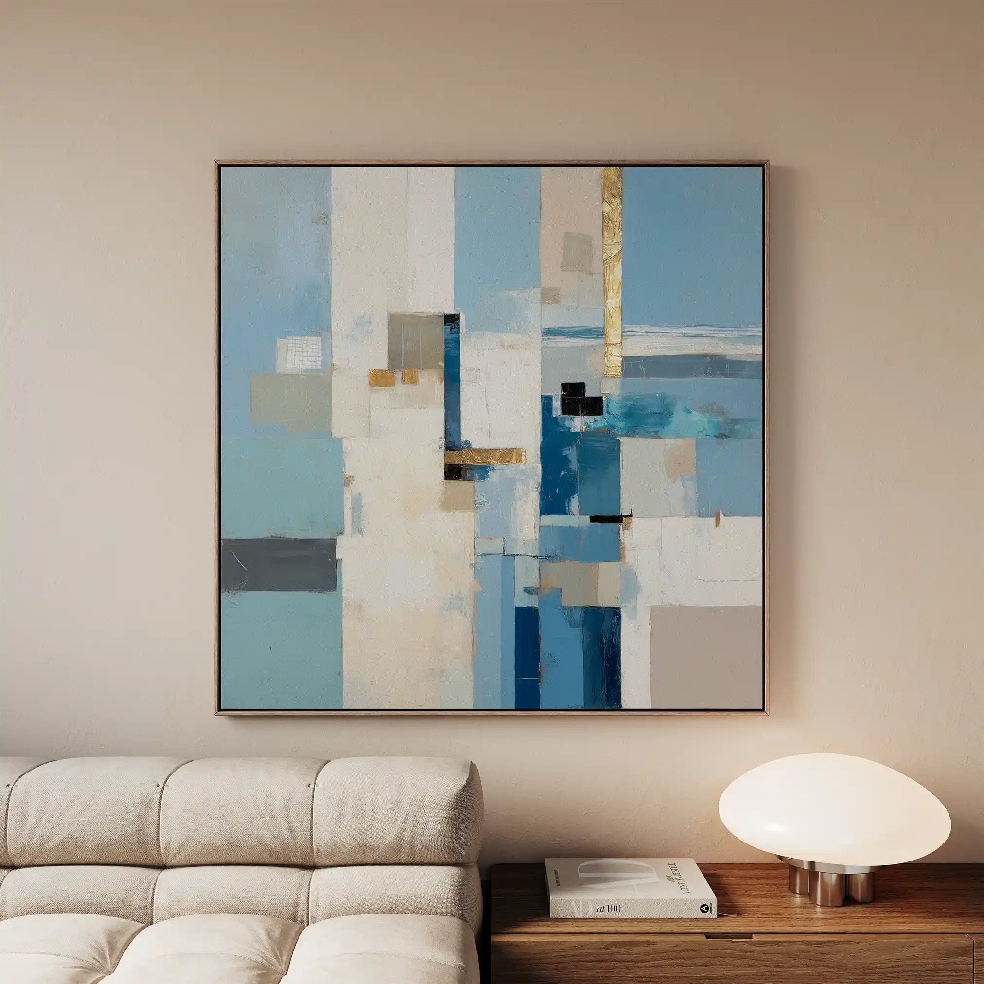Abstract 1210 Canvas Art 60 x 60 cm / Black