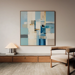 Abstract 1210 Canvas Art 60 x 60 cm / Black