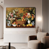 Floral 1210 Canvas Art 18" x 24" / 45 x 60 cm / Black