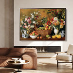 Floral 1210 Canvas Art 18" x 24" / 45 x 60 cm / Black