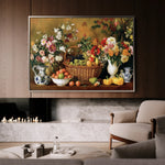 Floral 1210 Canvas Art 18" x 24" / 45 x 60 cm / Black