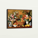 Floral 1210 Canvas Art 18" x 24" / 45 x 60 cm / Black