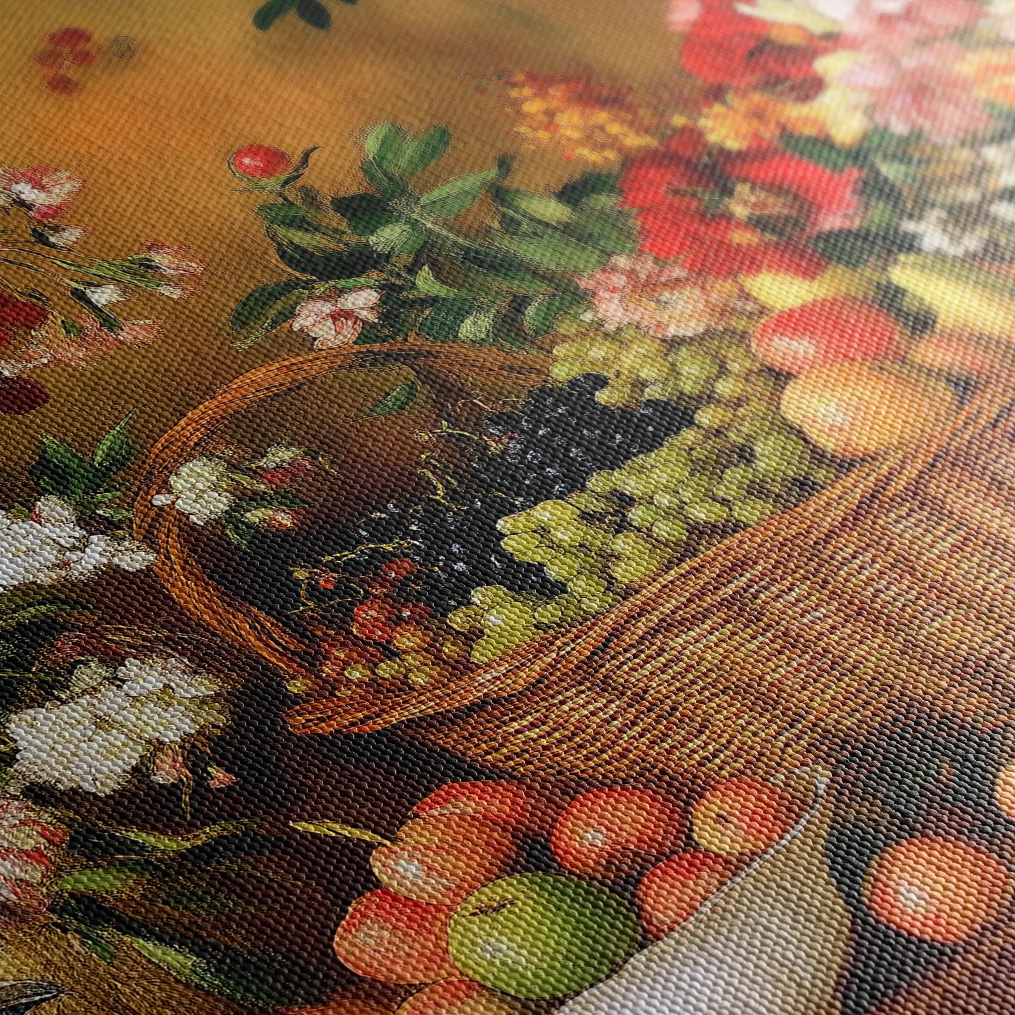 Floral 1210 Canvas Art 18" x 24" / 45 x 60 cm / Black
