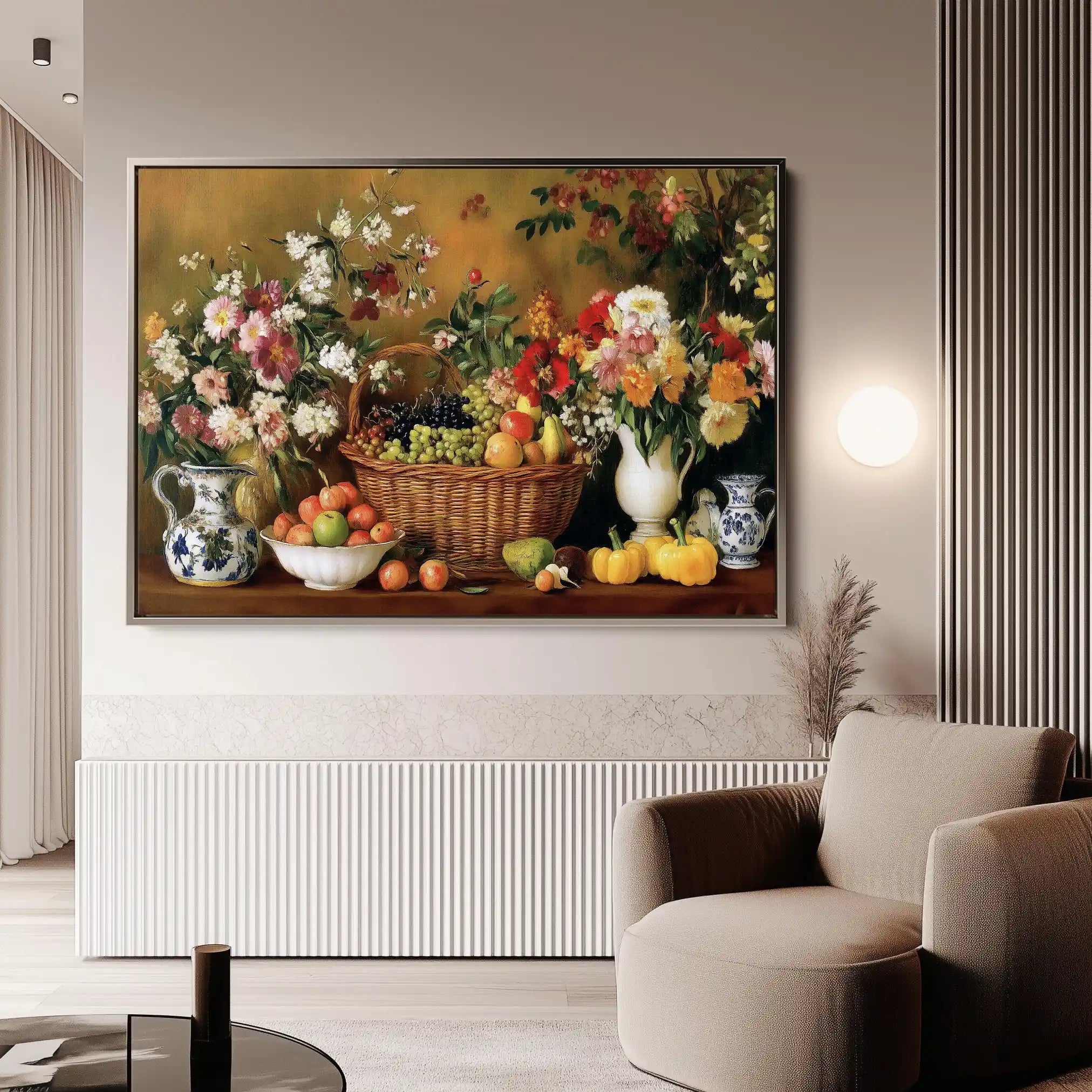 Floral 1210 Canvas Art 60 x 40 cm / Black