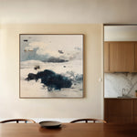 Abstract 1211 Canvas Art 16" x 16" / 40 x 40 cm / Black