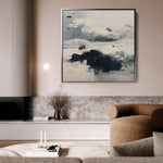 Abstract 1211 Canvas Art 16" x 16" / 40 x 40 cm / Black