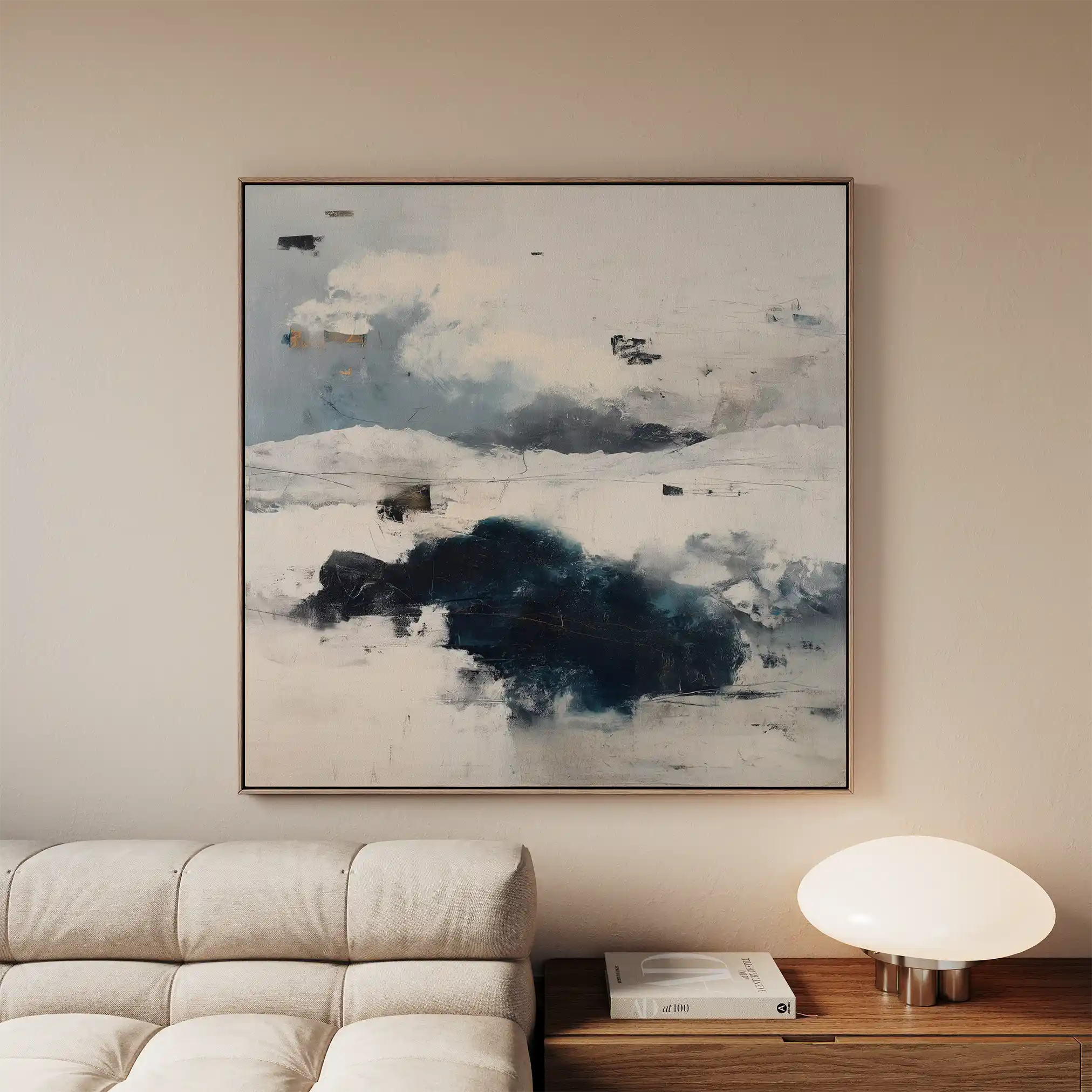 Abstract 1211 Canvas Art 60 x 60 cm / Black