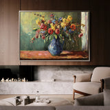 Floral 1211 Canvas Art 18" x 24" / 45 x 60 cm / Black
