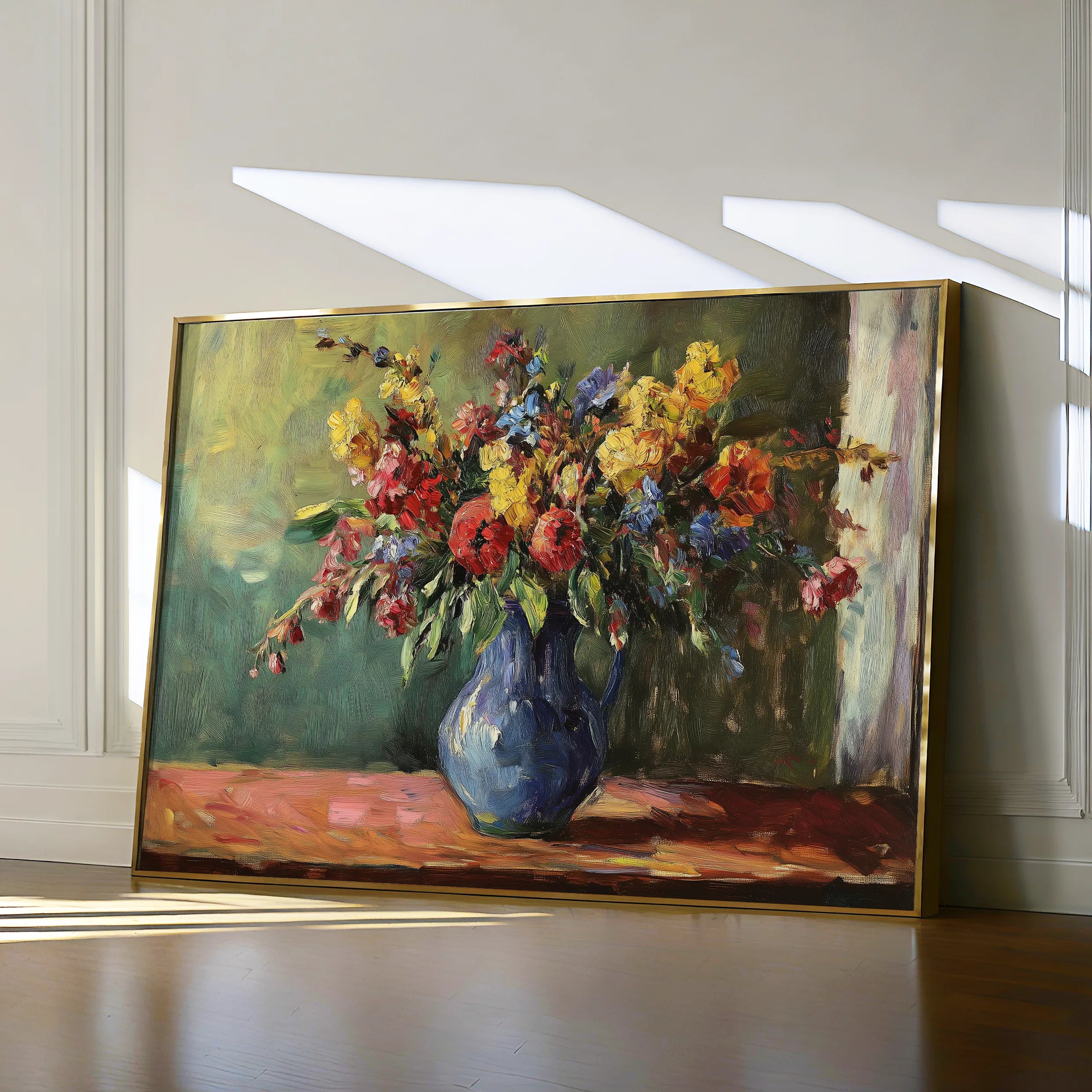 Floral 1211 Canvas Art 18" x 24" / 45 x 60 cm / Black