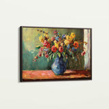 Floral 1211 Canvas Art 18" x 24" / 45 x 60 cm / Black