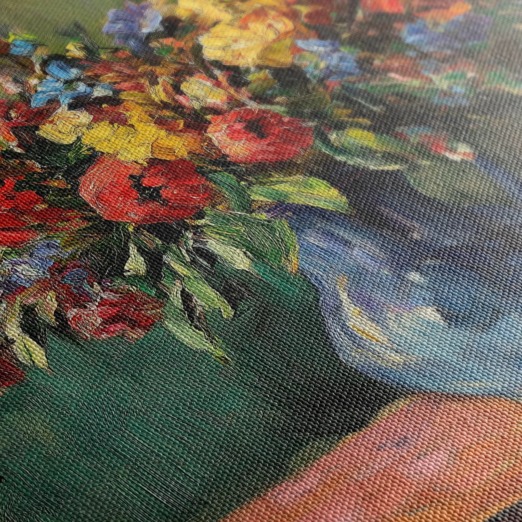 Floral 1211 Canvas Art 18" x 24" / 45 x 60 cm / Black