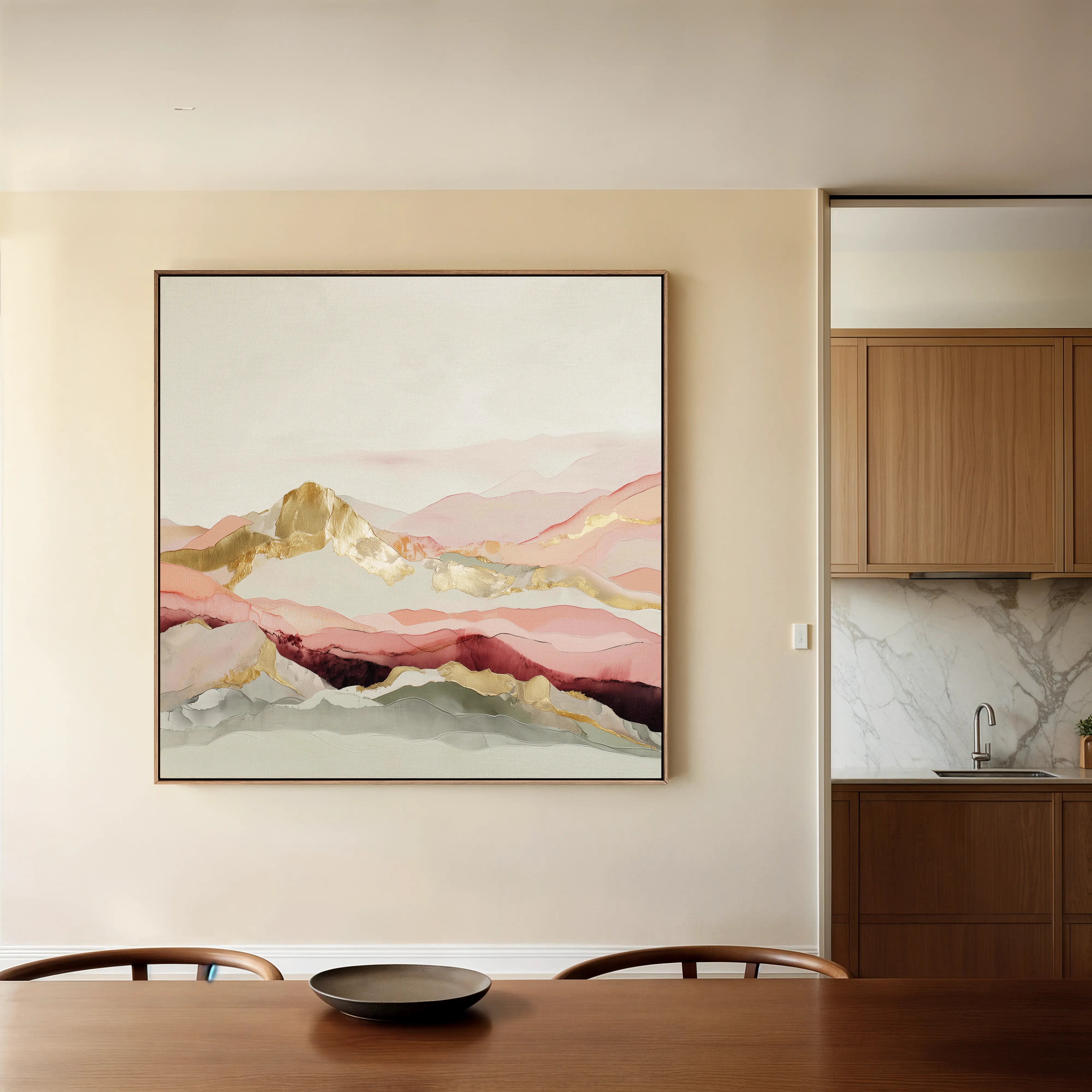 Abstract 1212 Canvas Art 16" x 16" / 40 x 40 cm / Black