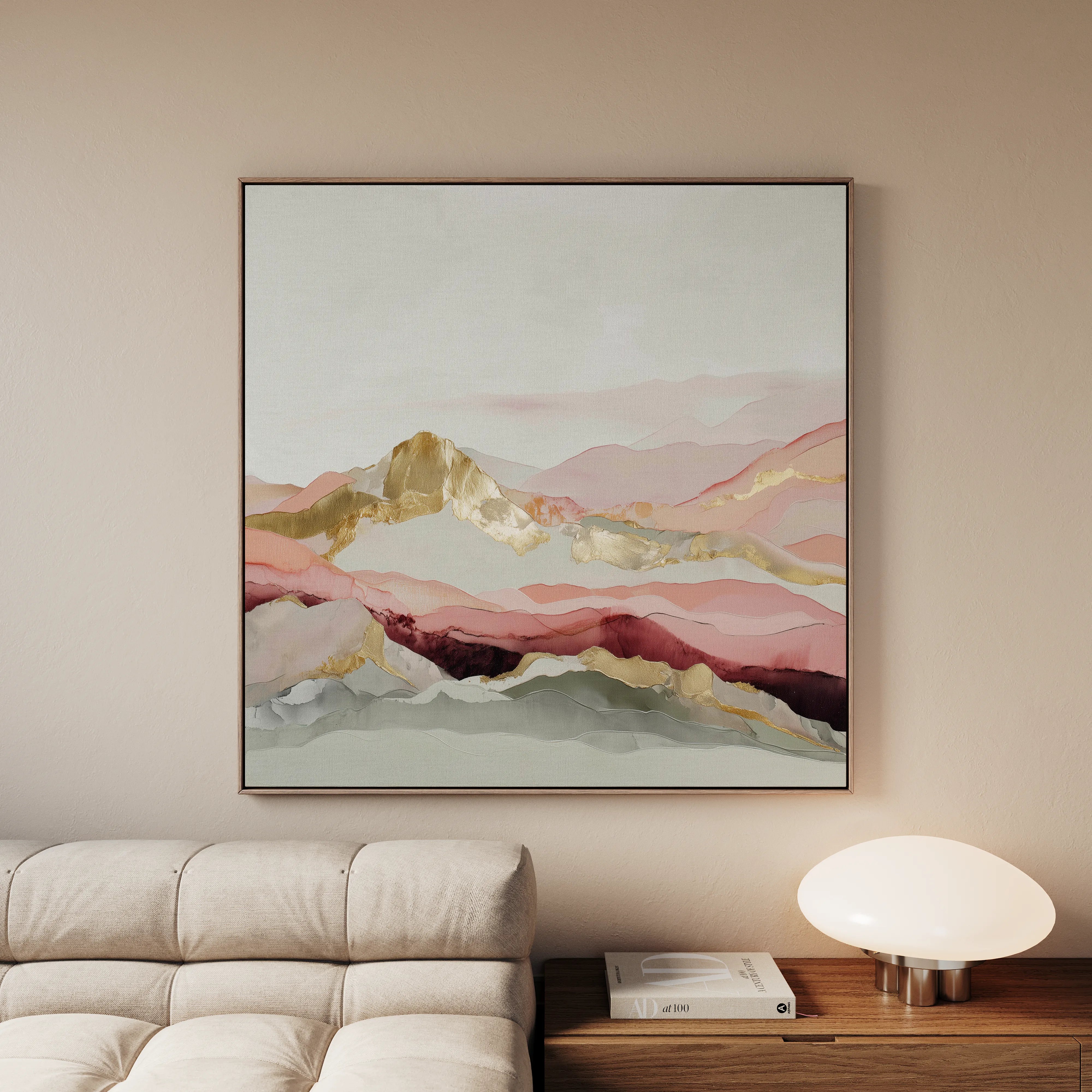 Abstract 1212 Canvas Art 16" x 16" / 40 x 40 cm / Black