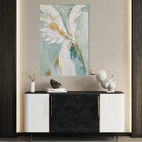 Floral 1212 Canvas Art 18" x 24" / 45 x 60 cm / Black