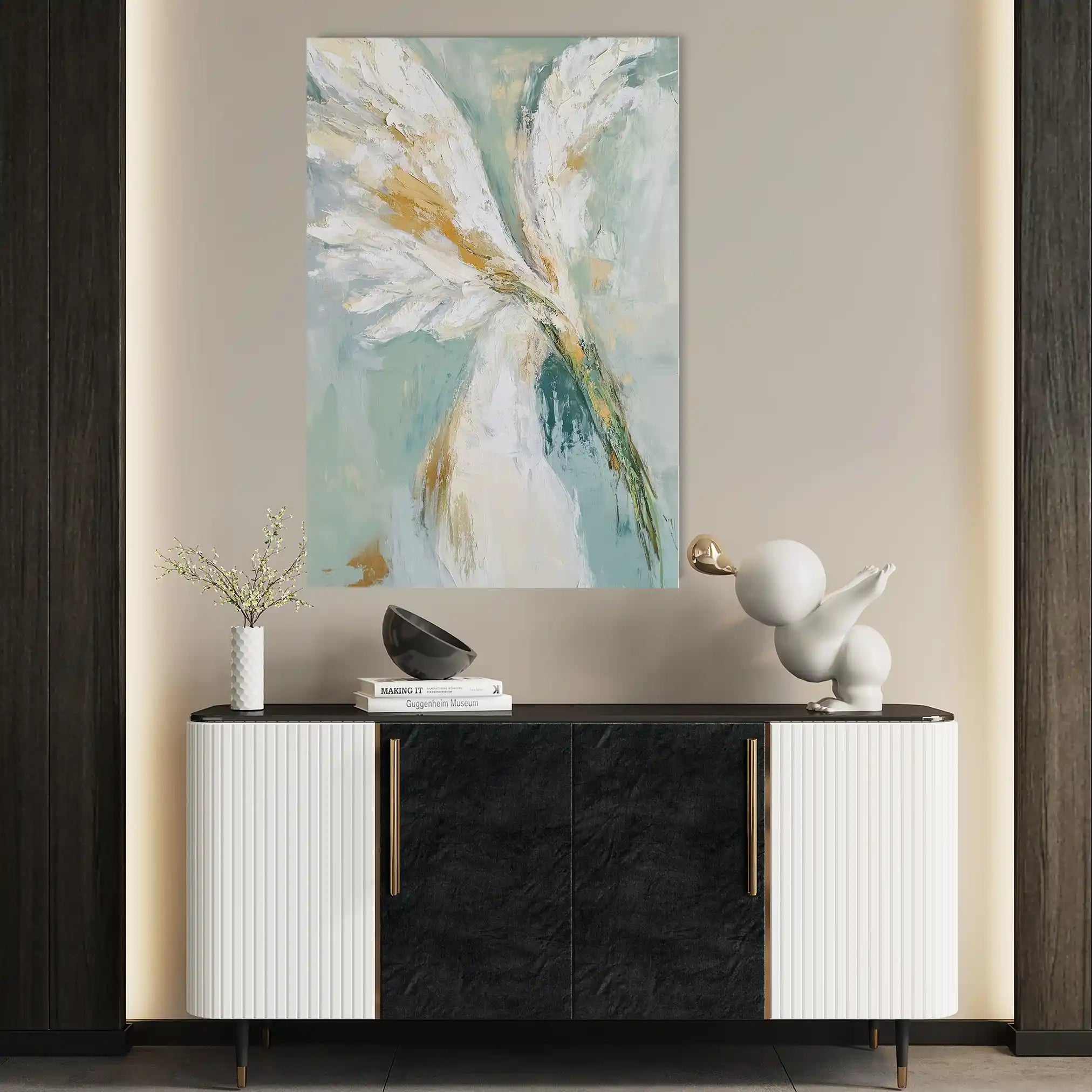 Floral 1212 Canvas Art 60 x 40 cm / Black